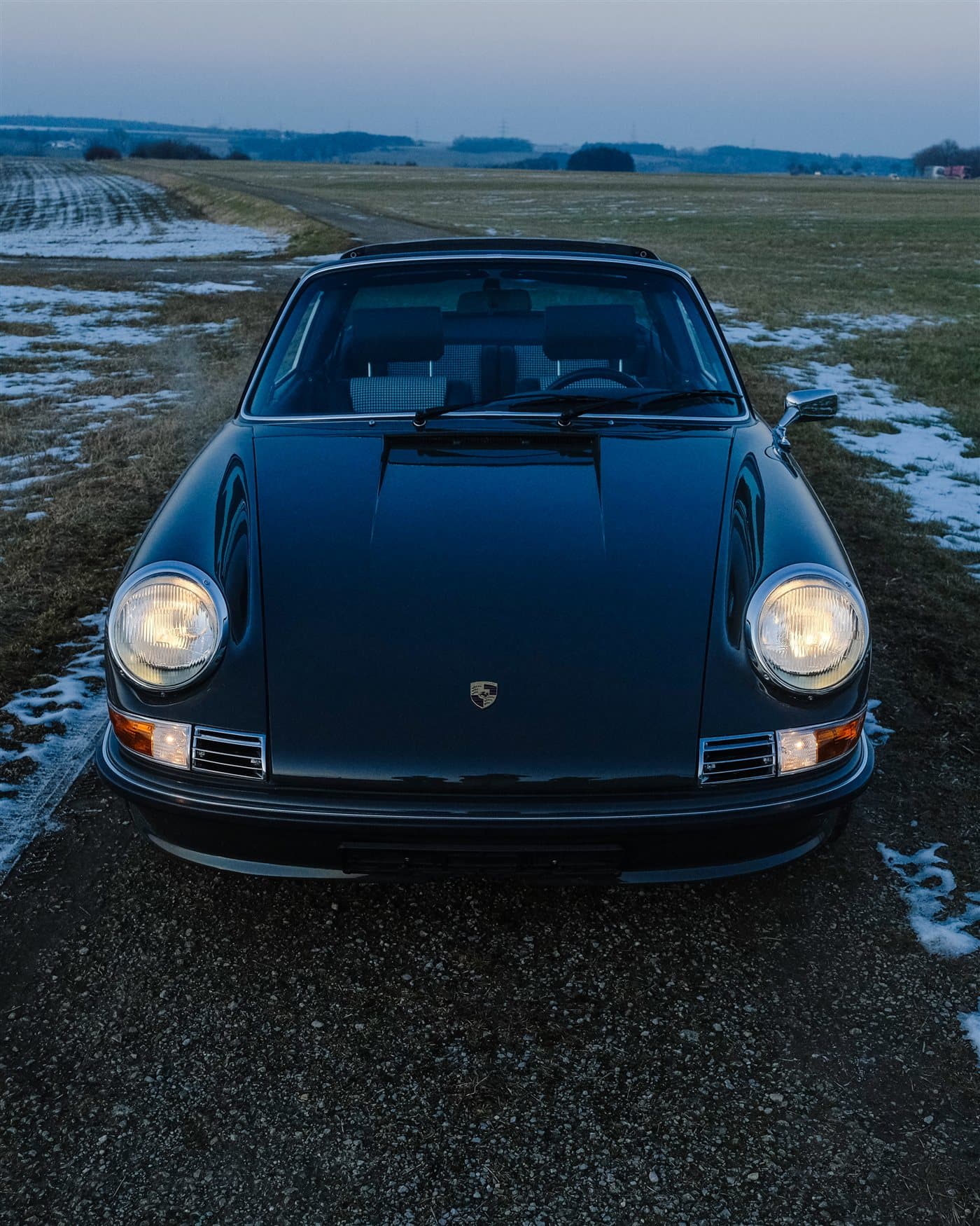 Period-correct Slate Grey Porsche 911 Targa interior